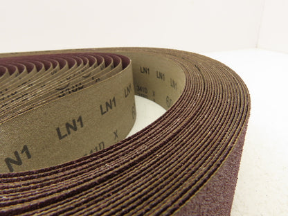 3M 341D  2.5"x 60" Sanding Belt 60 Grit Sandpaper Aluminum Oxide Cloth Lot of 25