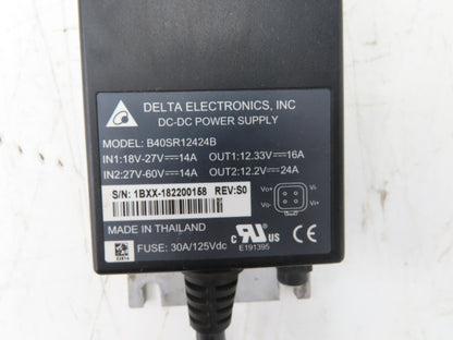 Delta Electronics B40SR12424B DC Power Supply 24VDC Input 12VDC Output Off E32CL