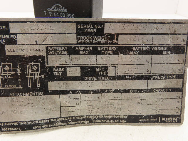 Linde 7 91 6400 996 Forklift Electronic Resistor Module Removed From E32CL