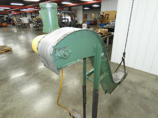 Livonia 8"x 74"L Magnetic Belt-Less Incline Chip Conveyor 50" Discharge 230/460V
