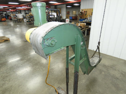 Livonia 8"x 74"L Magnetic Belt-Less Incline Chip Conveyor 50" Discharge 230/460V