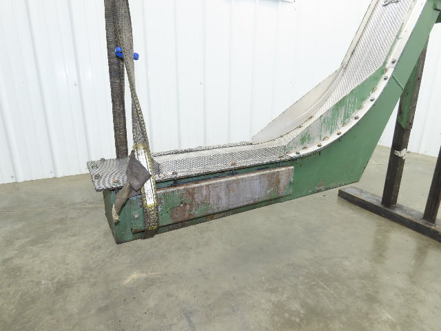 Livonia 8"x 74"L Magnetic Belt-Less Incline Chip Conveyor 50" Discharge 230/460V