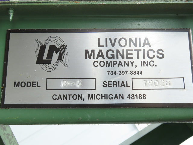 Livonia 8"x 74"L Magnetic Belt-Less Incline Chip Conveyor 50" Discharge 230/460V