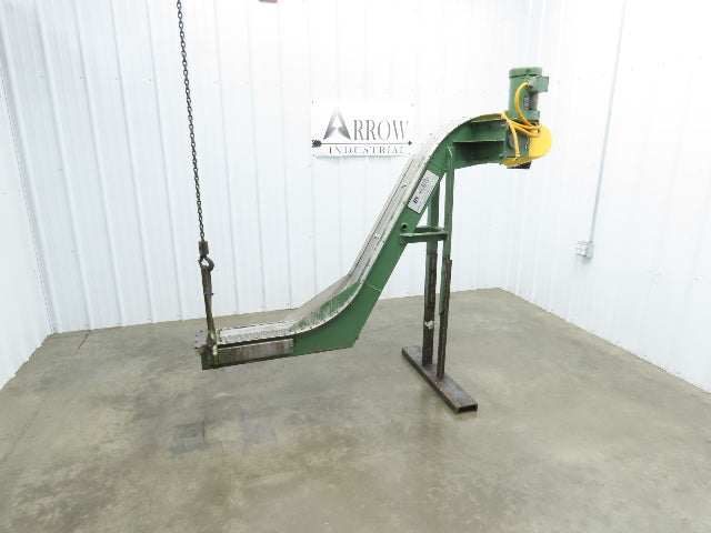Livonia 8"x 74"L Magnetic Belt-Less Incline Chip Conveyor 50" Discharge 230/460V