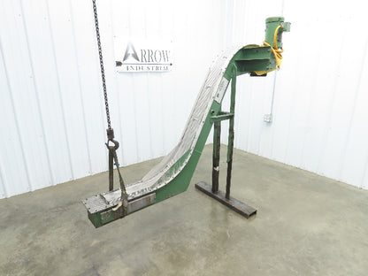 Livonia 8"x 74"L Magnetic Belt-Less Incline Chip Conveyor 50" Discharge 230/460V