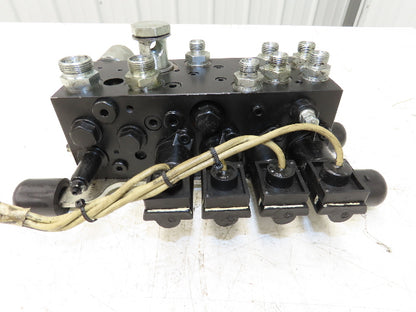 Linde L0009443761 Hydraulic 4-Lever Spool Valve Forklift Mast Control Off E32CL
