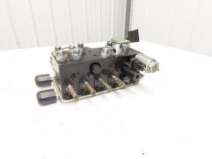 Linde L0009443761 Hydraulic 4-Lever Spool Valve Forklift Mast Control Off E32CL