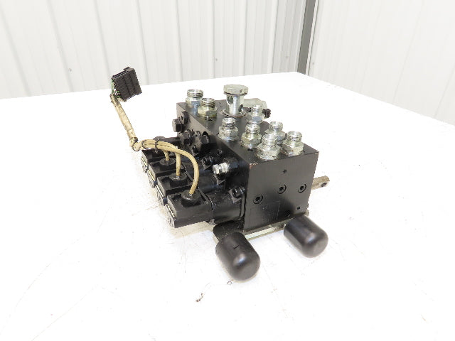 Linde L0009443761 Hydraulic 4-Lever Spool Valve Forklift Mast Control Off E32CL