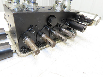 Linde L0009443761 Hydraulic 4-Lever Spool Valve Forklift Mast Control Off E32CL