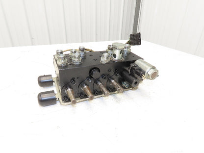 Linde L0009443761 Hydraulic 4-Lever Spool Valve Forklift Mast Control Off E32CL
