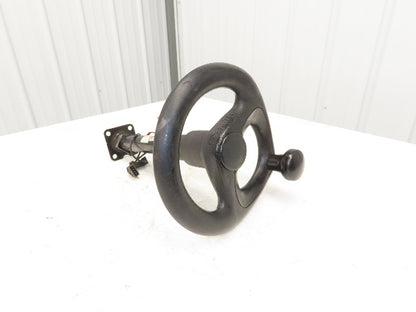 Linde 12855421000 Forklift Steering Wheel & Column W/Horn Removed From E32CL