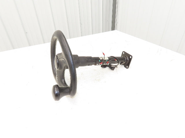 Linde 12855421000 Forklift Steering Wheel & Column W/Horn Removed From E32CL
