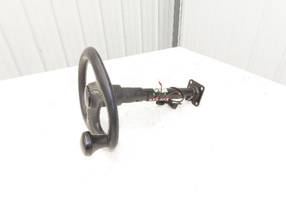 Linde 12855421000 Forklift Steering Wheel & Column W/Horn Removed From E32CL