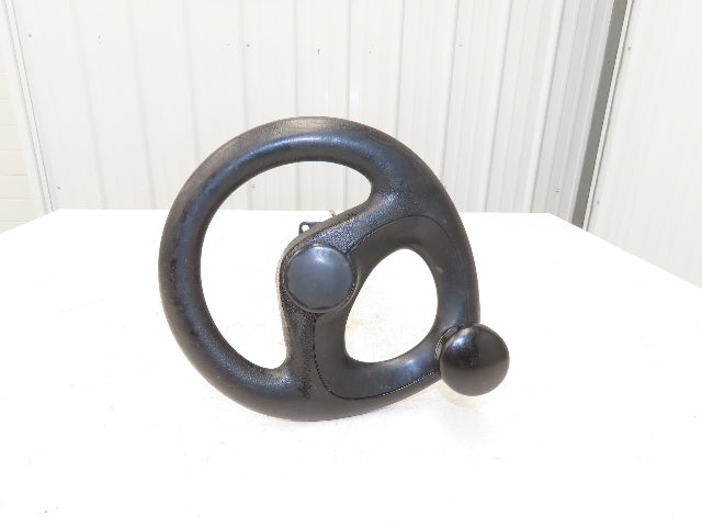 Linde 12855421000 Forklift Steering Wheel & Column W/Horn Removed From E32CL