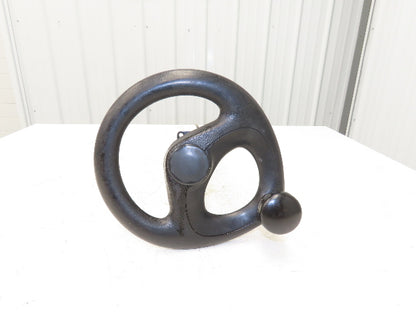 Linde 12855421000 Forklift Steering Wheel & Column W/Horn Removed From E32CL