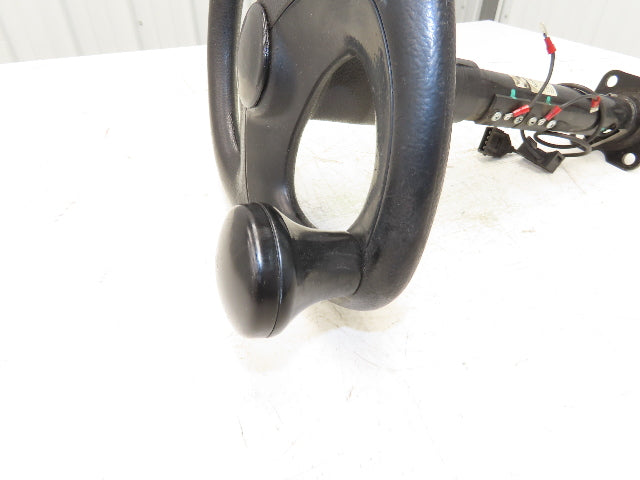 Linde 12855421000 Forklift Steering Wheel & Column W/Horn Removed From E32CL