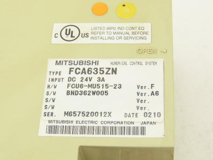 Mitsubishi FCA635ZN-D Numerical Control System Module Ver F FCU6-MU515-23