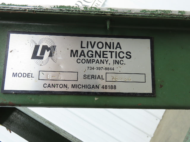 Livonia 8"x 87"L Magnetic Belt-Less Incline Chip Conveyor 42"Discharge 230/460V