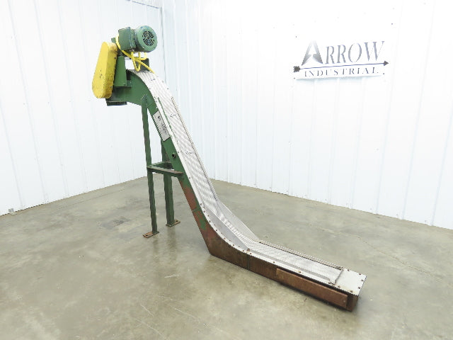 Livonia 8"x 87"L Magnetic Belt-Less Incline Chip Conveyor 42"Discharge 230/460V