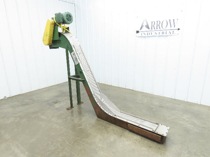 Livonia 8"x 87"L Magnetic Belt-Less Incline Chip Conveyor 42"Discharge 230/460V