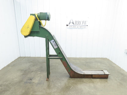 Livonia 8"x 87"L Magnetic Belt-Less Incline Chip Conveyor 42"Discharge 230/460V