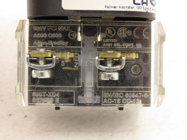 Allen Bradley 800T-FX6D4 30mm E-Stop Pushbutton Push-Pull Ser T 800T-XD4 2NO