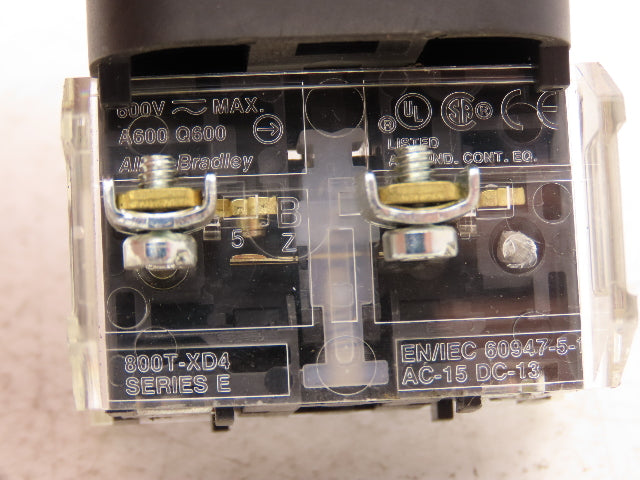 Allen Bradley 800T-FX6D4 30mm E-Stop Pushbutton Push-Pull Ser T 800T-XD4 2NO