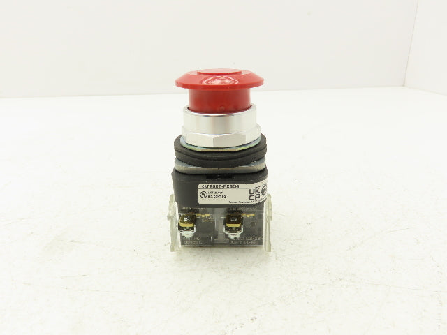 Allen Bradley 800T-FX6D4 30mm E-Stop Pushbutton Push-Pull Ser T 800T-XD4 2NO