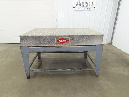 Rahn Granite Surface Inspection Plate Grade A 60" x 36" x 8" w/Stand