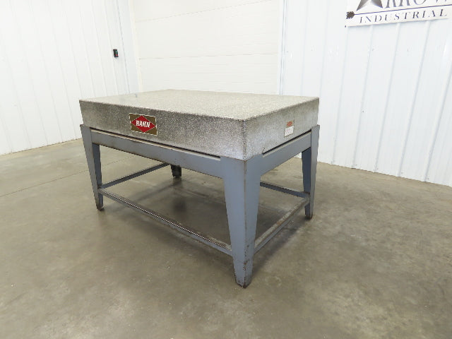 Rahn Granite Surface Inspection Plate Grade A 60" x 36" x 8" w/Stand