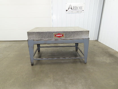 Rahn Granite Surface Inspection Plate Grade A 60" x 36" x 8" w/Stand