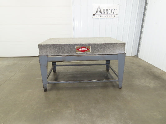 Rahn Granite Surface Inspection Plate Grade A 60" x 36" x 8" w/Stand