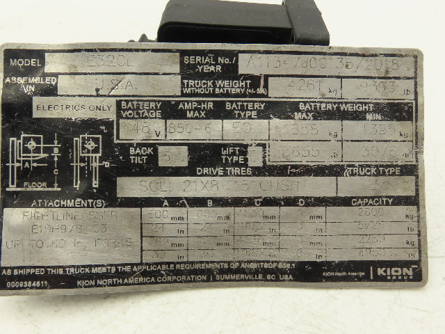 Linde 0009732997 Forklift Forward Reverse Selector Directional Switch Off E32CL