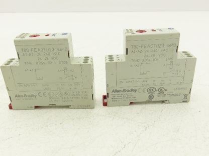 Allen Bradley 700-FEA3TU23 On-Delay Timer Relay 24-240VAC  24-48VDC Lot of 2