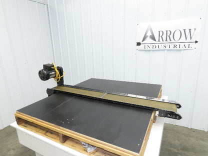 Pax G0805-NL040A 8"x 58"L Low Profile Belt Conveyor Die Press Bolster Scrap 115V