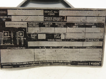 Linde 1347-360 50 00 Forklift Dash Display Instrument Panel Off E32CL READ
