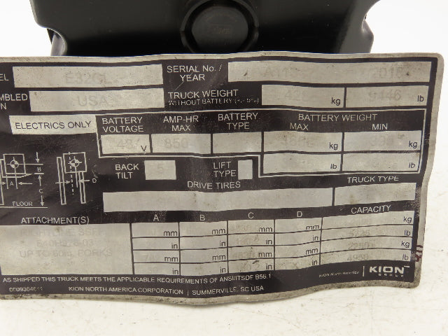 Linde 1347-360 50 00 Forklift Dash Display Instrument Panel Off E32CL READ