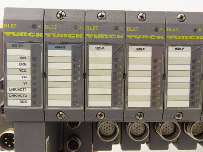 Turck GW-EN 4AI-V/I 16DI-P BL67 Digital Input Output Base Station BL67-B-1M23-19