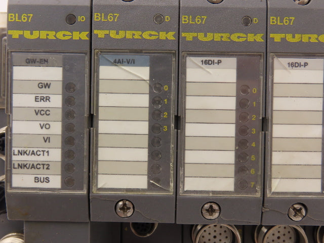 Turck GW-EN 4AI-V/I 16DI-P BL67 Digital Input Output Base Station BL67-B-1M23-19