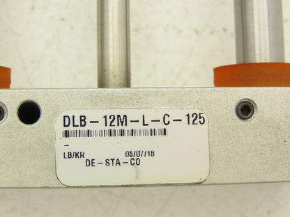 De-Sta-Co DLB-12M-L-C-125 Pneumatic Linear Base Slide/Guide Cylinder 125mm Slide