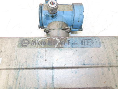 Micro Motion F200S341CCAAEZZZZ Mass Flow Sensor 1.5" *Ink Residue Needs Cleaned*