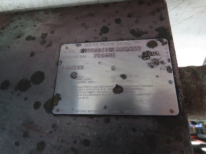 Micro Motion F200S341CCAAEZZZZ Mass Flow Sensor 1.5" *Ink Residue Needs Cleaned*