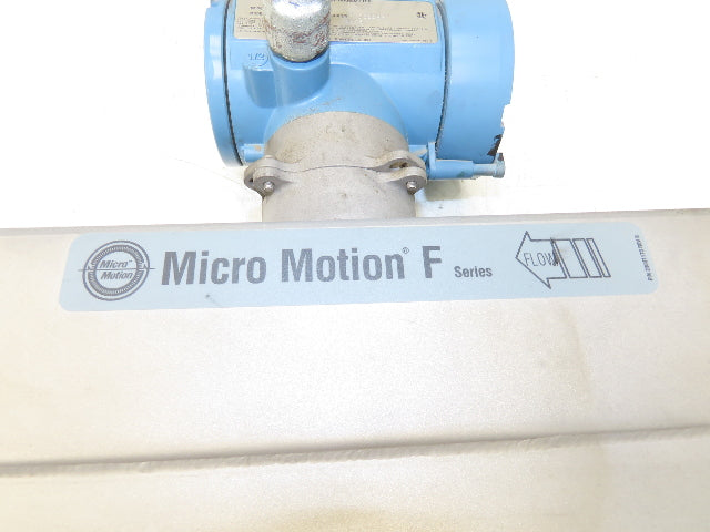 Micro Motion F200S341CCAAEZZZZ Mass Flow Sensor 1.5" *Ink Residue Needs Cleaned*