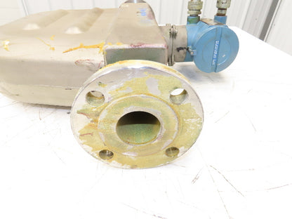 Micro Motion R200S418NCAAEZZZZ Mass Flow Sensor 2" *Ink Residue Needs Cleaned*