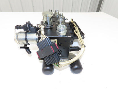 Linde L0009443761 Hydraulic 4-Lever Spool Valve Forklift Mast Control Off E32CL