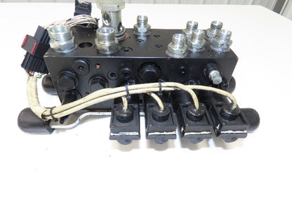 Linde L0009443761 Hydraulic 4-Lever Spool Valve Forklift Mast Control Off E32CL