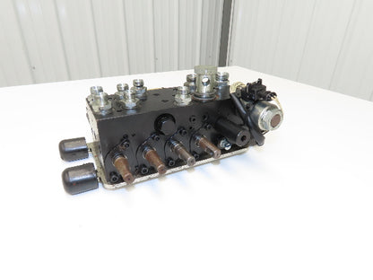 Linde L0009443761 Hydraulic 4-Lever Spool Valve Forklift Mast Control Off E32CL