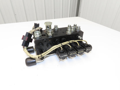 Linde L0009443761 Hydraulic 4-Lever Spool Valve Forklift Mast Control Off E32CL
