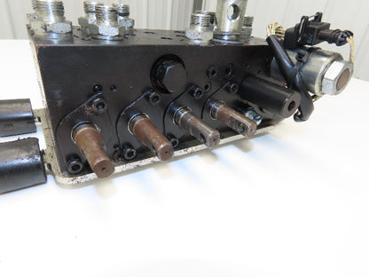Linde L0009443761 Hydraulic 4-Lever Spool Valve Forklift Mast Control Off E32CL