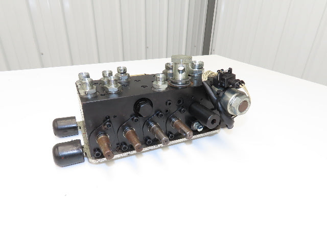 Linde L0009443761 Hydraulic 4-Lever Spool Valve Forklift Mast Control Off E32CL